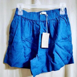 Everlane The Linen Boxer Short Size SM Color Blue  NWT